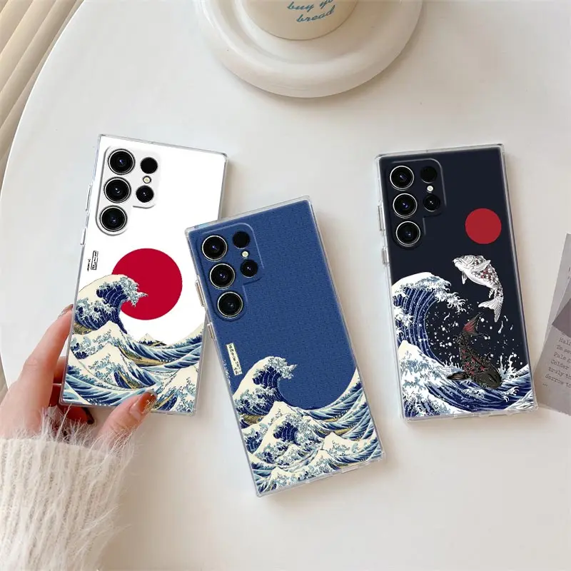 Hokusai Great Wave Japanese Art Clear Phone Case