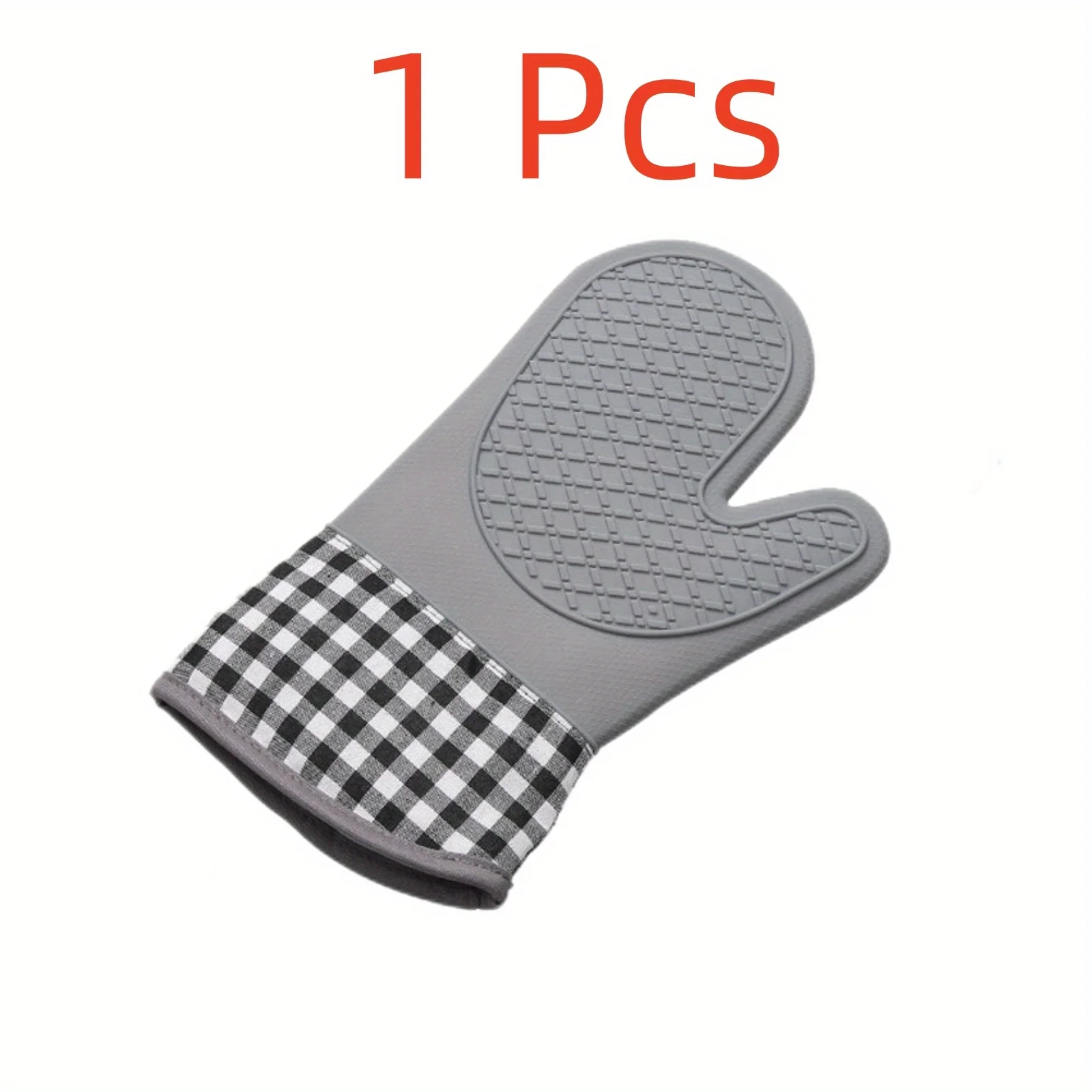 1pcs Oven Gloves Silicone Gloves High Temperature Resistant Anti-burn Family Gatherings Festivals Anniversaries silicone oven mitts kitchen gloves silicone oven gloves