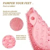 New Exfoliating Shower Massage Scraper Bathroom Non-slip Bath Mat Back Massage Brush Silicone Foot Wash Cleaning Bathing Tool 3