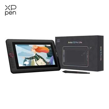XPPen New Artist 12 Pro Lite Graphic Tablet Monitor with 8 Keys 1 Red Dial 60 Tilt for Windows Mac (No Stand Adapter Pen Holder)