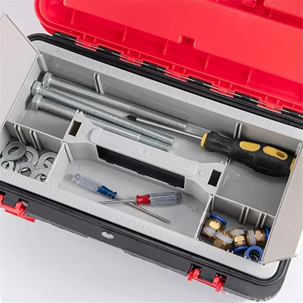 Organizer With Storage Case Garage Double-layer New Thickened Tool Tools Hardware 2024 Dividers Lid Box Household Screw 3