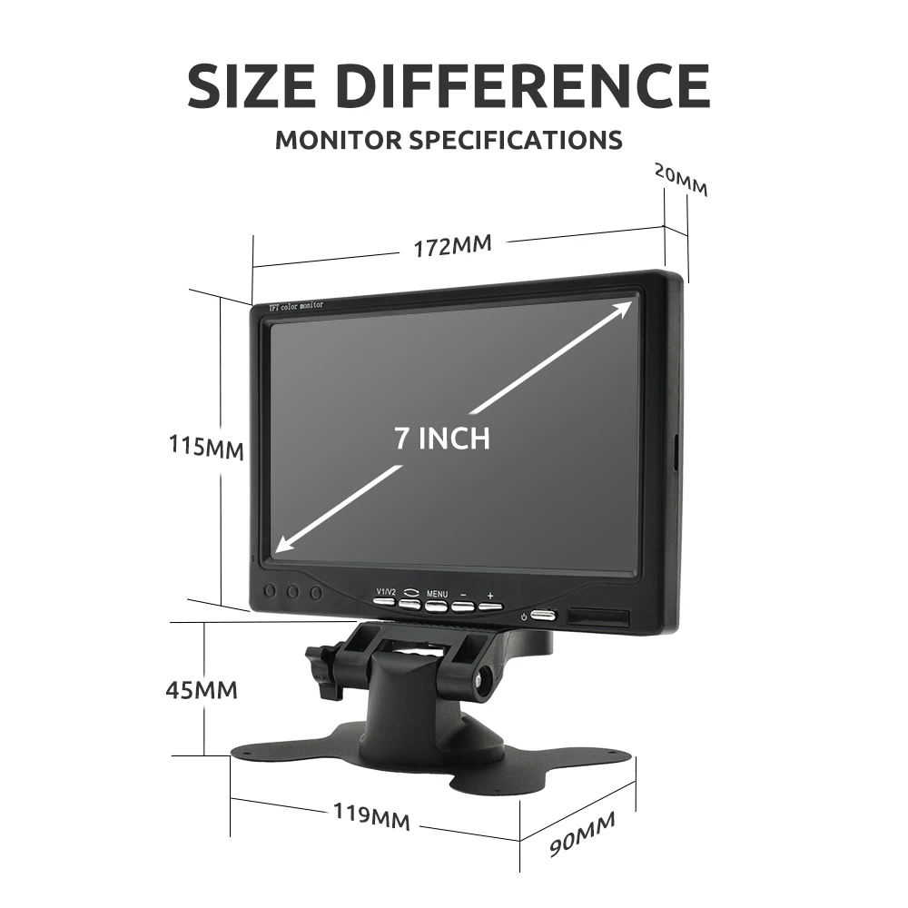 Car Display Monitor Display Car AHD Monitor with Screen For Vehicle Rear View Camera Parking Backup Reverse 4.3/5/7 Inch TFT LCD Display