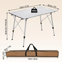Aluminum Folding Camping Table with Carry Bag Travel Table 6
