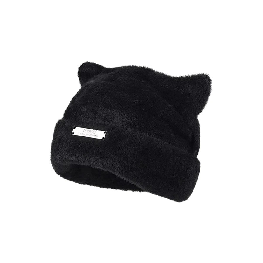 Solid color simple beautiful fashion ladies warm beanie for daily wear