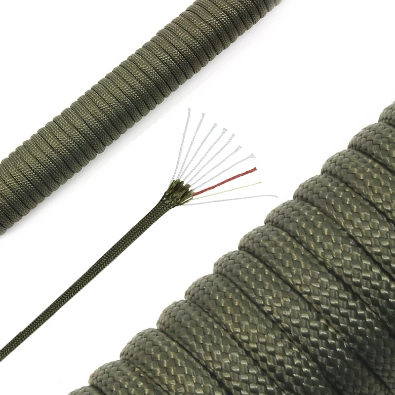 550 10-Core Paracord 4mm Outdoor Camping Survival Tool PE Fire Rope Fishing Cotton Line Parachute Hiking