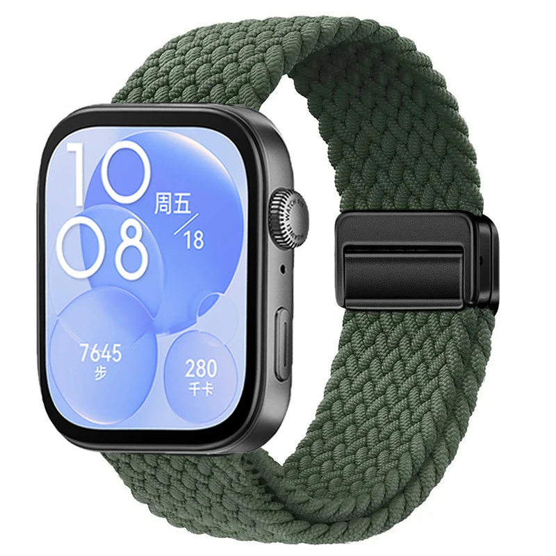 Nylon Braided Loop Strap - Magnetic Adjustable Comfort Bracelet Wristband