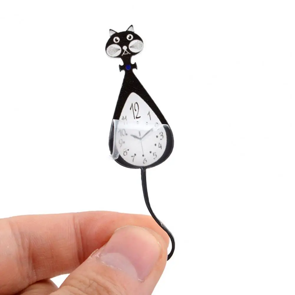 cartoon alloy alice rabbit clock bookmark golden color true leaf pendant fashion fine gifts Dollhouse Accessories Mini Cat Wall Clock Miniature Doll House Toy Kids Gift 1/12 Scale Exquisite Cartoon Accessories for Play