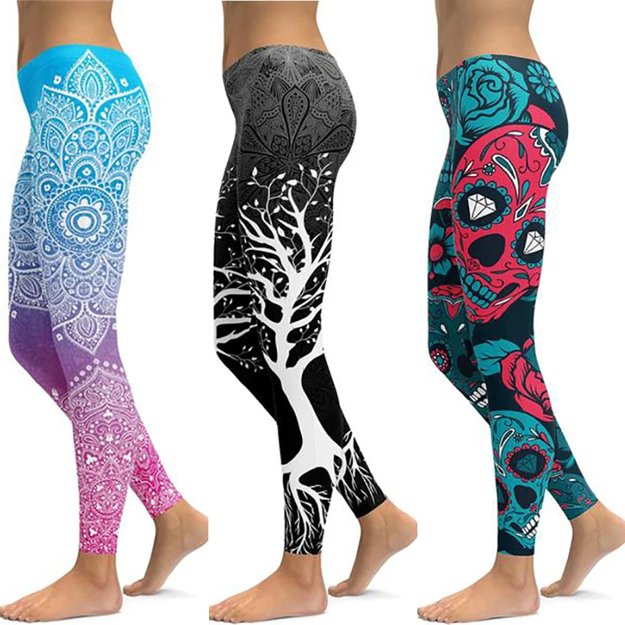LI-FI Print Yoga Pants Women Unique Fitness Workout Sports Running Leggings sports leggings yoga pants