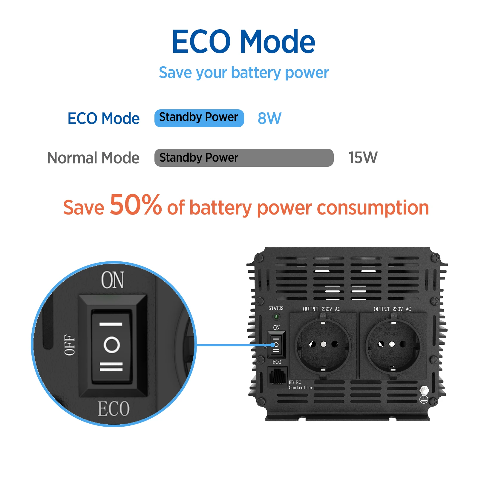 EDECOA 1500W Pure Sine Wave 12V to 220V 230V Off Grid Power Inverter Car  Converter Bluetooth-compatible Remote Controller - AliExpress