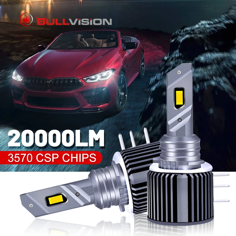 

H15 LED Car Headlight Bulbs 20000LM 6000K White 3570 CSP Chips Canbus No Error H15 LED Auto Head Lamps High Bright 90W 12V 24V