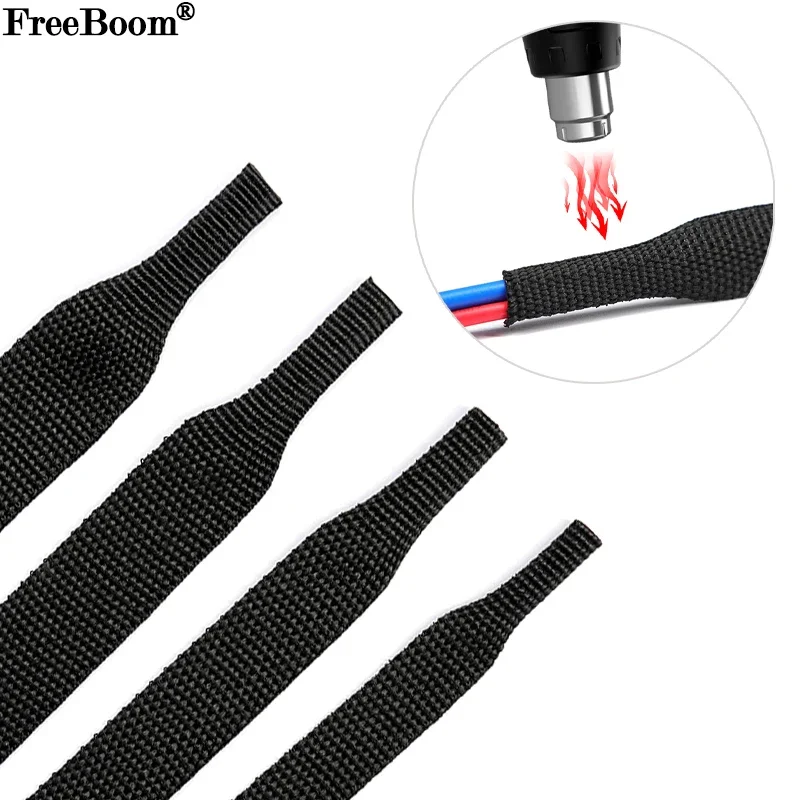1 ~ 50 M Braided สาย PET ท่อหดความร้อนฉนวนกันความร้อน Flam Retardant Shrinkable Wire Wrap Sheath ป้องกันสาย Organizer 1