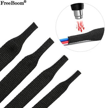 1 ~ 50 M Braided สาย PET ท่อหดความร้อนฉนวนกันความร้อน Flam Retardant Shrinkable Wire Wrap Sheath ป้องกันสาย Organizer 1