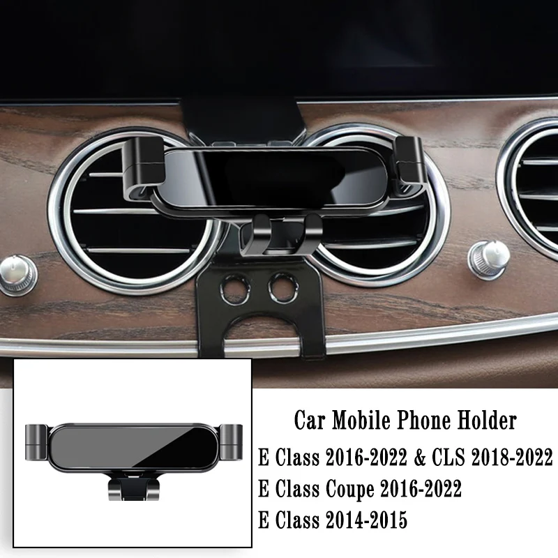 

Car Phone Holder For Mercedes Benz W213 C257 E Class 16-22 Gravity Navigation Bracket Air Outlet Clip Bracket Rotatable Support