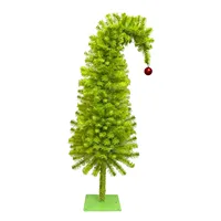 90CM Crooked Head Artificial Christmas Tree Christmas Tree Christmas Party Family Decoration PVC Material Green Crooked Neck 4