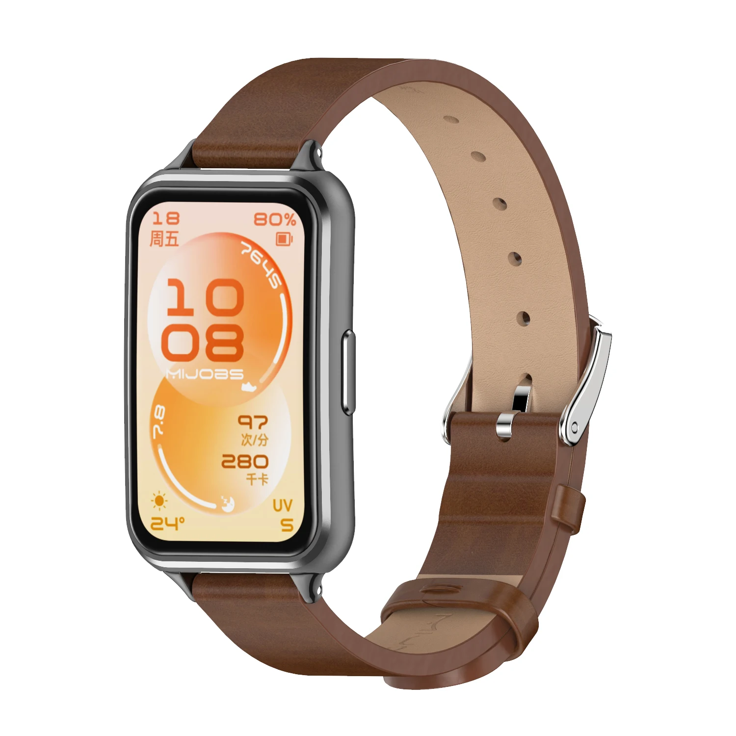 Leather Strap Bracelet for Huawei Band 11 Series Watch