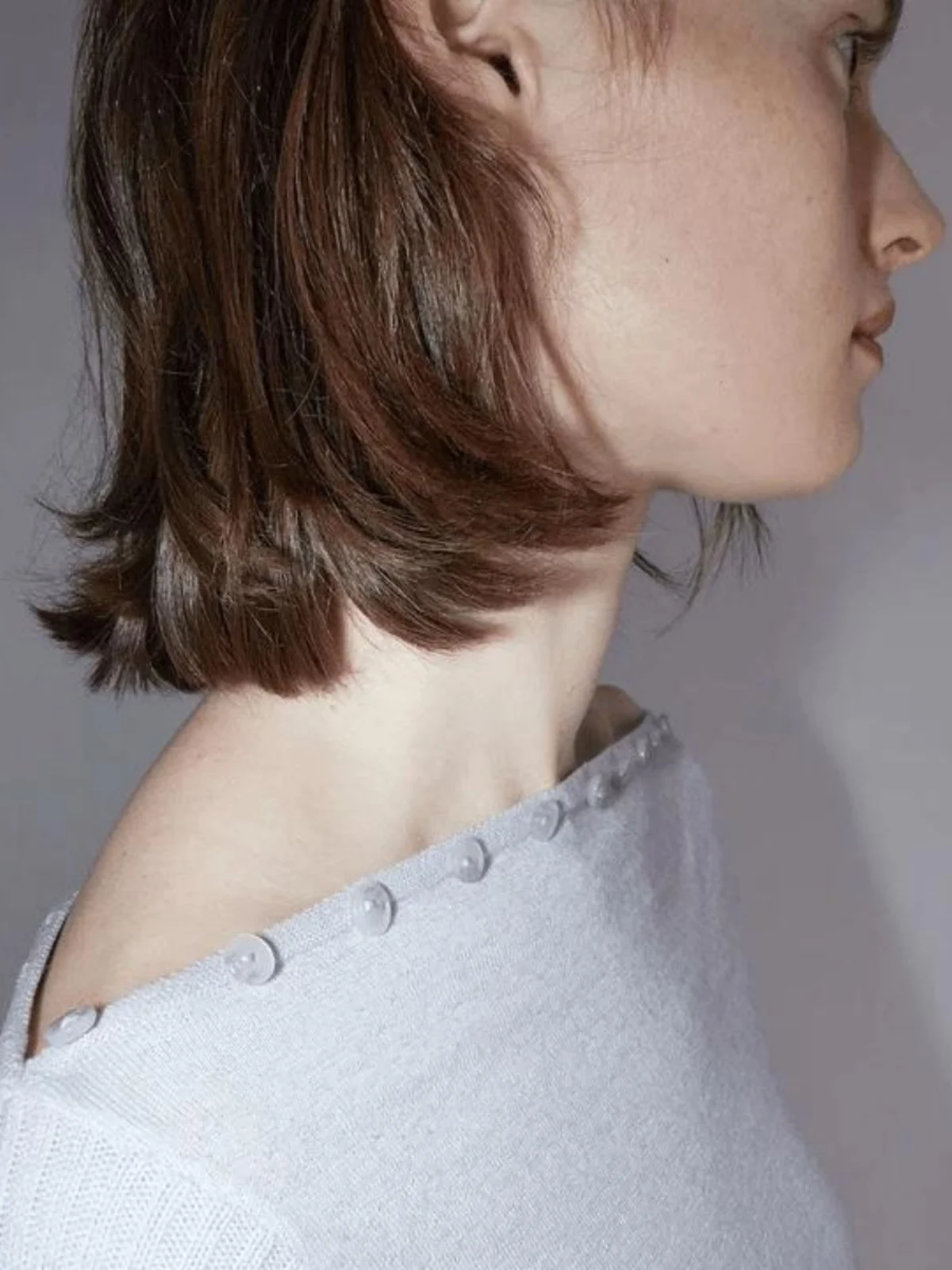 Paloma Wool Women's Knitted Long Sve One-oulder Wool Blend Top Autumn Season Faion Sle Pure Color Button Detail