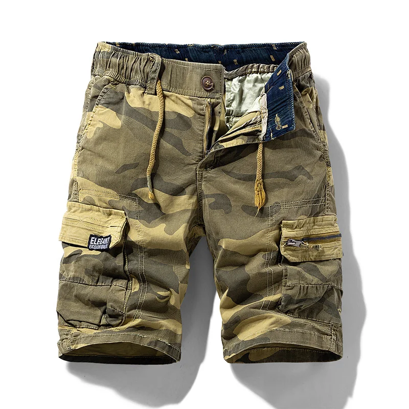 

2023 New Summer Men Cotton Cargo Camouflage Shorts Clothing Casual Breeche Bermuda Beach Jogger Male Hot Dropshipping