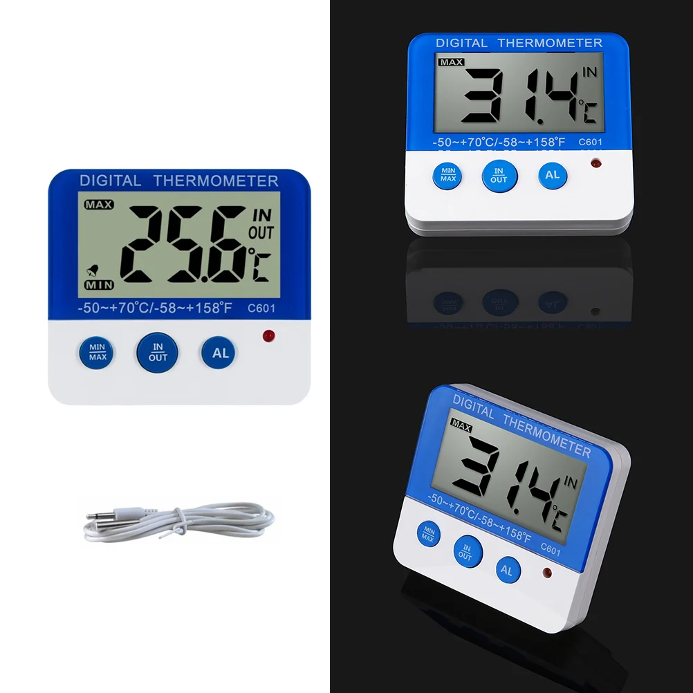 

Indoor And Outdoor Thermometer Digital Mini Hygrometer C601 Wifi High Low Temperature Alarm