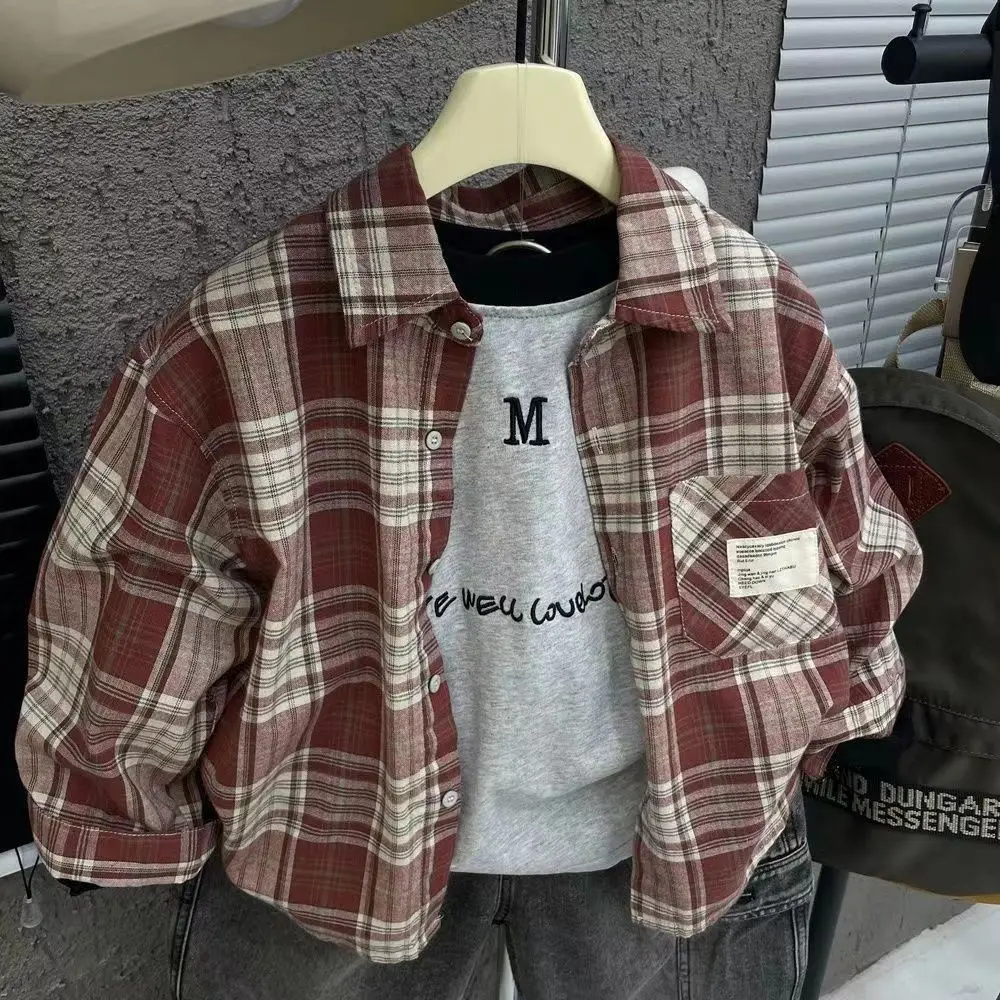 Spring Autumn Kids Baby Boys Cotton Clothes Shirt Toddler Girls Tee Clothing Children Wears Infant Blouse 1 2 3 4 5 6Years