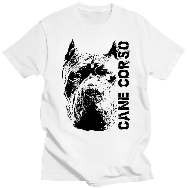 

New Summer Fashion Men T Shirt Simple Short-Sleeved Cotton T-Shirt Cane Corso Head - Dog Customize T Shirts