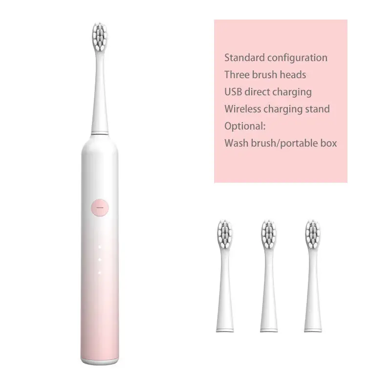 여성용 소닉 전동 칫솔 그라데이션 디자인 6가지 모드 IPX7 방수 듀폰 소프트 브러쉬 스마트 타이머 180일 지속력