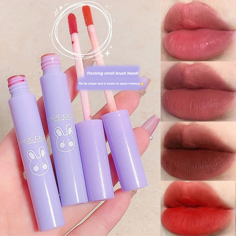 

Non Sticky Cup Lip Gloss Set 5/6pcs Cute Matte Waterproof Long Lasting Nude Red Sexy Velvet Liquid Lipstick Lips Makeup Cosmetic
