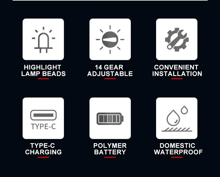 Bicycle Lights RGB Bike Tail Light 600 mAh 14 Lighting Mode Rainbow LED Warning