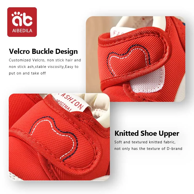 AIBEDILA Fashion Baby Shoes Child Sports Shoes Soft Flats Baby Toddler First Walkers Kids Sneakers 1-3 Year Casual Infant Shoes 4