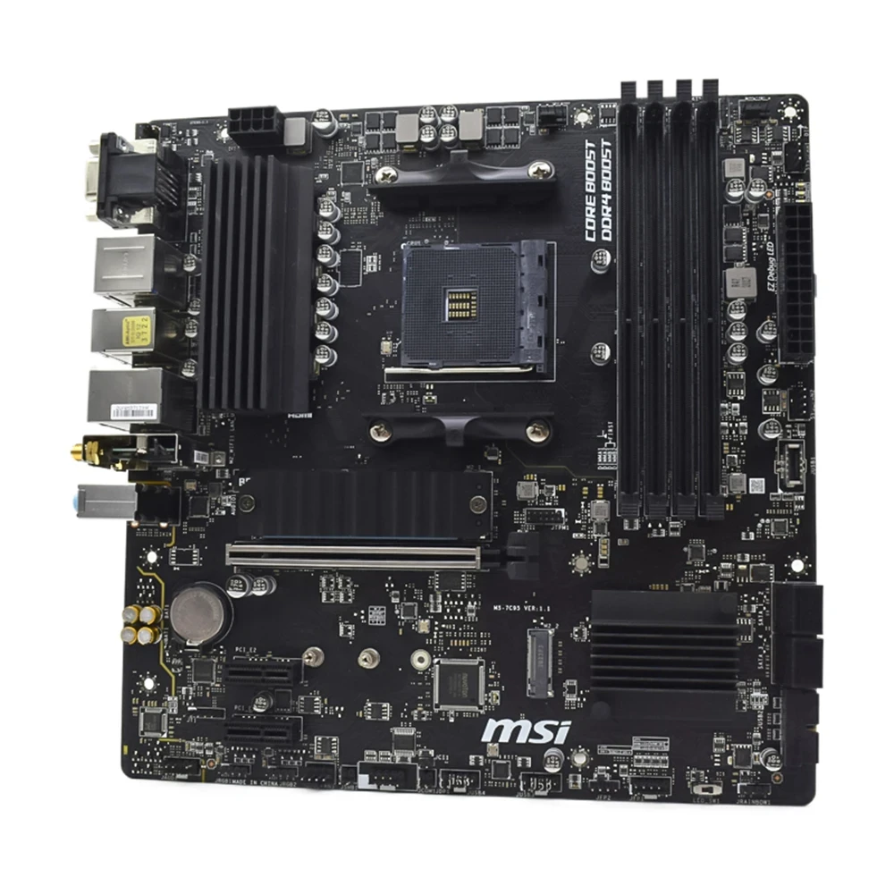 AM4 마더보드 MSI B550M PRO-VDH 와이파이, PCIe 4.0/ 3.0x16 슬롯 4 SATA 6 Gb/s 포트, M.2 지지대 와이파이 802.11, Ryzen 5 5600