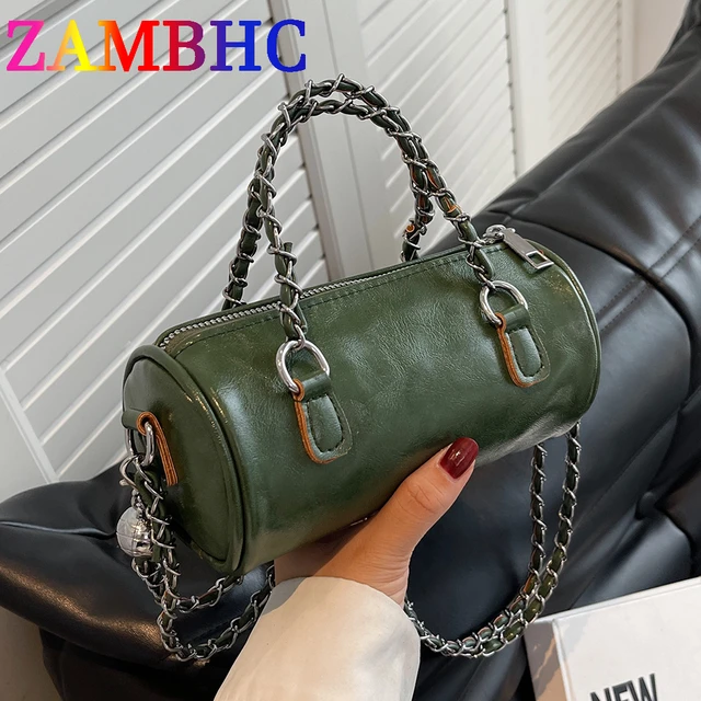 wortel keuken Serie van Vintage Women's Small Barrel Shaped Bag Oil Pu Leather Shoulder Bags For  Women 2022 Fall Trend Chain Ladies Crossbody Sac Luxury - Shoulder Bags -  AliExpress