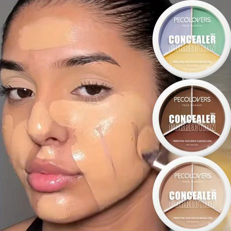 Concealer Foundation 3 Colors Moisturizing Concealer Palette Full Coverage Even Skin Tone Face