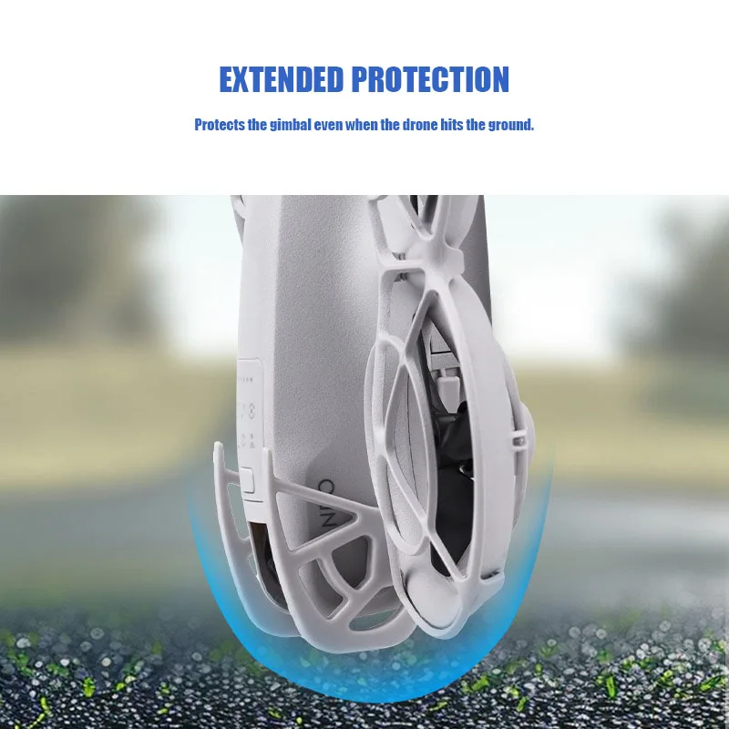 Détail de la barre de protection anti-collision pour nacelle DJI NEO, accessoire de protection de caméra avec fixation sécurisée.