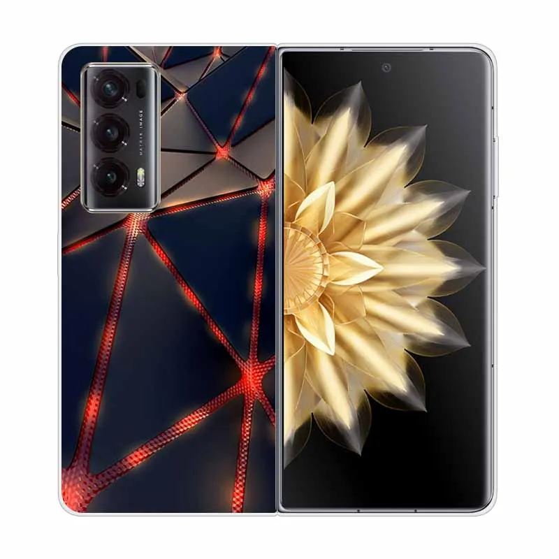 Enhanced Clear Print Hard Case with Wolf and Lion Design