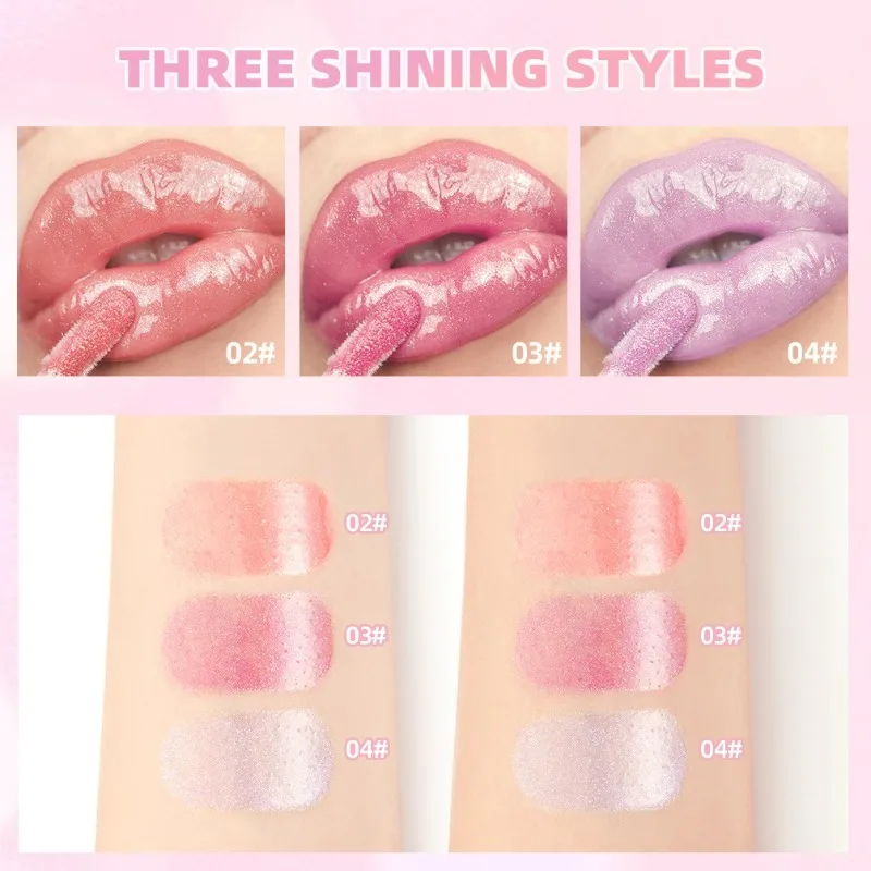 Luminous Taro Purple Lip Gloss with Gold Sparkle – Moisturizing & Plumping Gloss