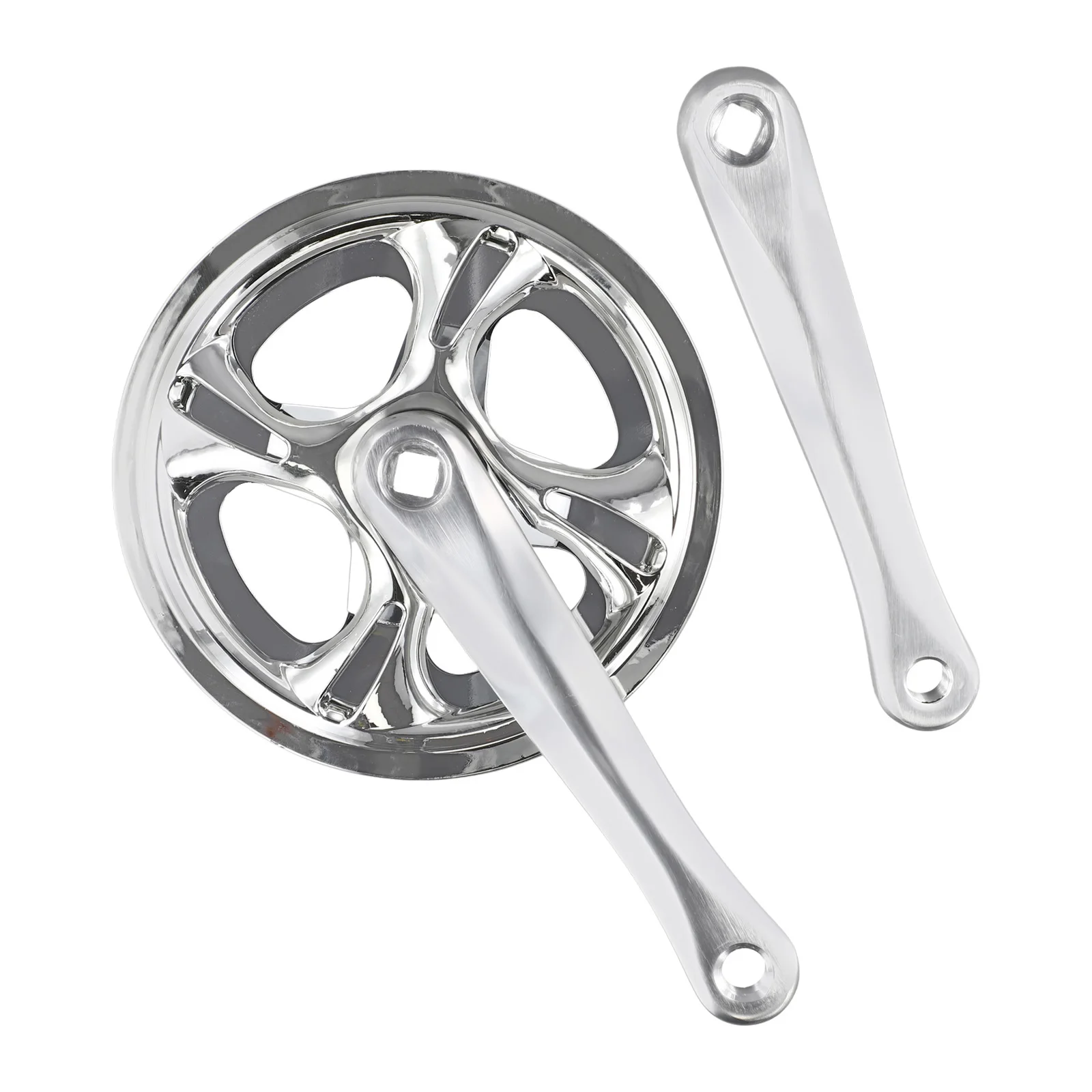 Chainset Crank Crankset Alloy Bicycle Chainwheel Easy To Use Fixie Fixie Road Replacement. Silver Single Speed