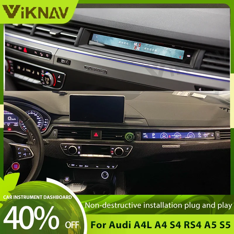 

Car Co-pilot LCD Panel Instrument Panel Dashboard Display For Audi A4L A4 S4 RS4 A5 S5 RS5 2016-2020 Auto Information Digital