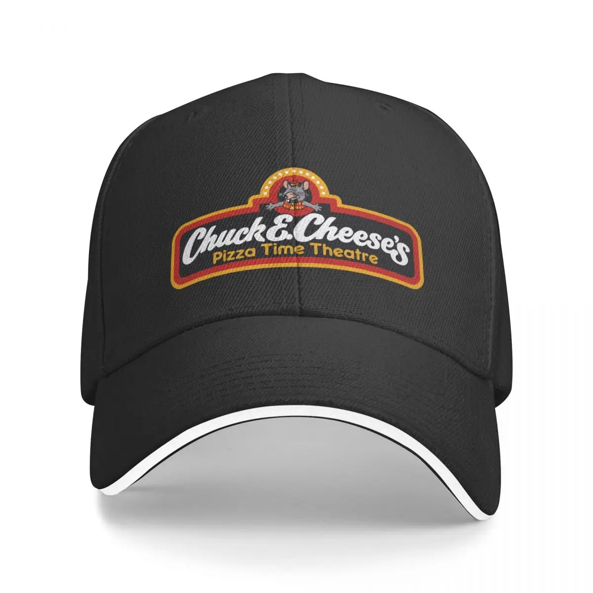 

Early-to-Mid 80s Chuck E. Cheese's Pizza Time Theatre Logo Baseball Cap birthday Mountaineering |-F-| For Men Women's