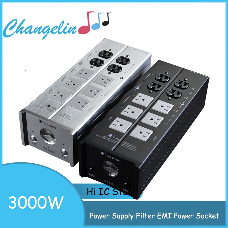 

Высококачественный фильтр электропитания EMI защита от молний с вольтметром удлинительная розетка для Hi-Fi аудио