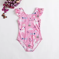 Baby Girls Unicorn Swimsuit One Piece Summer Backless Bathing Suits Children Swimwear Girls Swimming Outfits Kids Beachwear 4