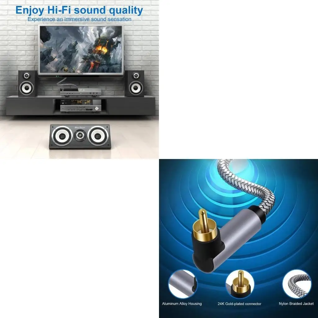 5m Right-Angle Digital Coaxial Audio Cable