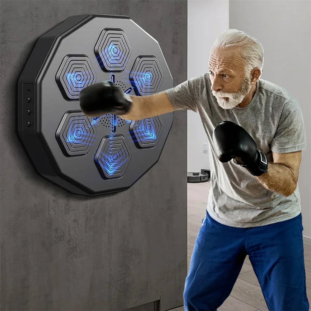 Music Boxing Machine with Boxing Gloves, Wall Mounted Smart Bluetooth Music  Boxing Trainer, Boxing Target Training Exercise Equipment for Home