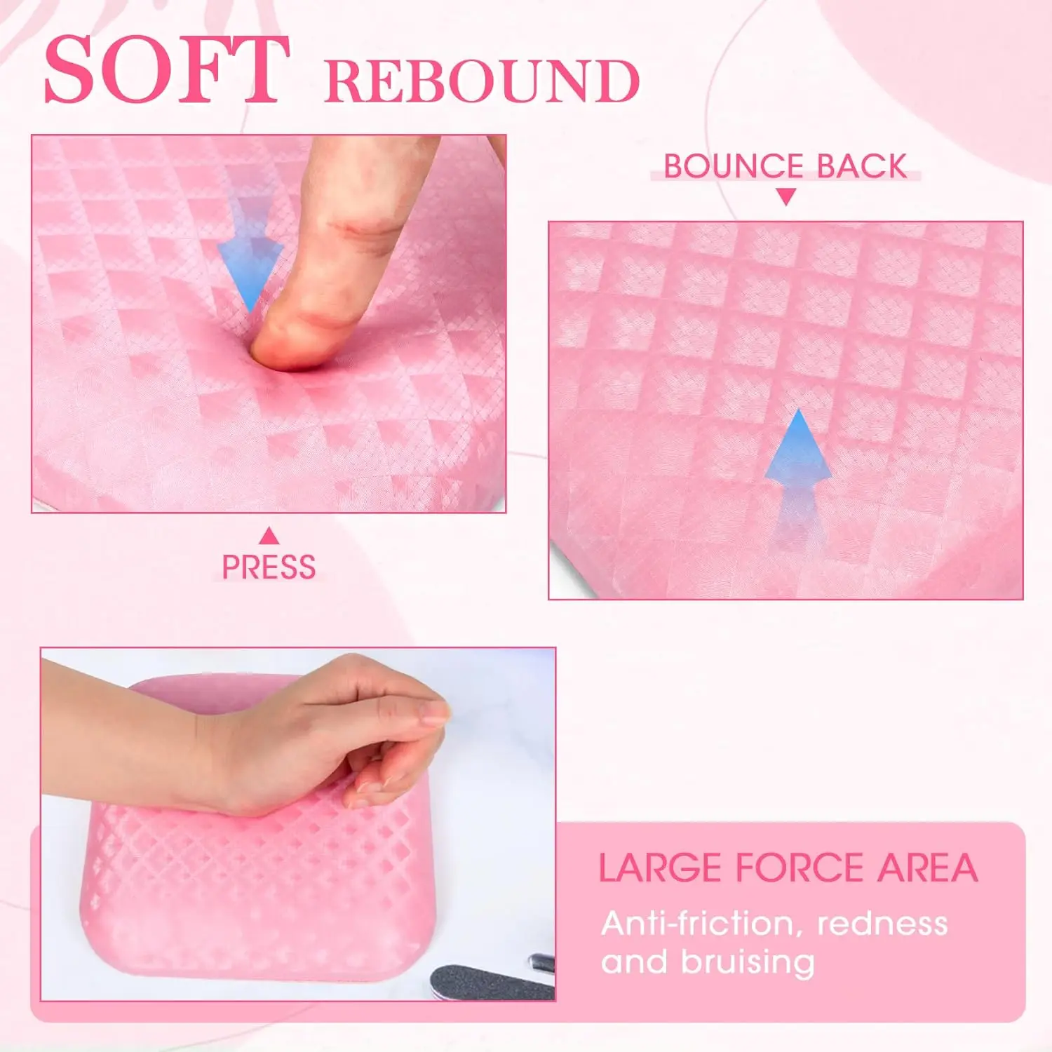 Nail Arm Rest Nails Professional Arm Rest for Nail Tech Non-Slip Elbow Pad Arm Rest for Nail Cushion Technician Must Have