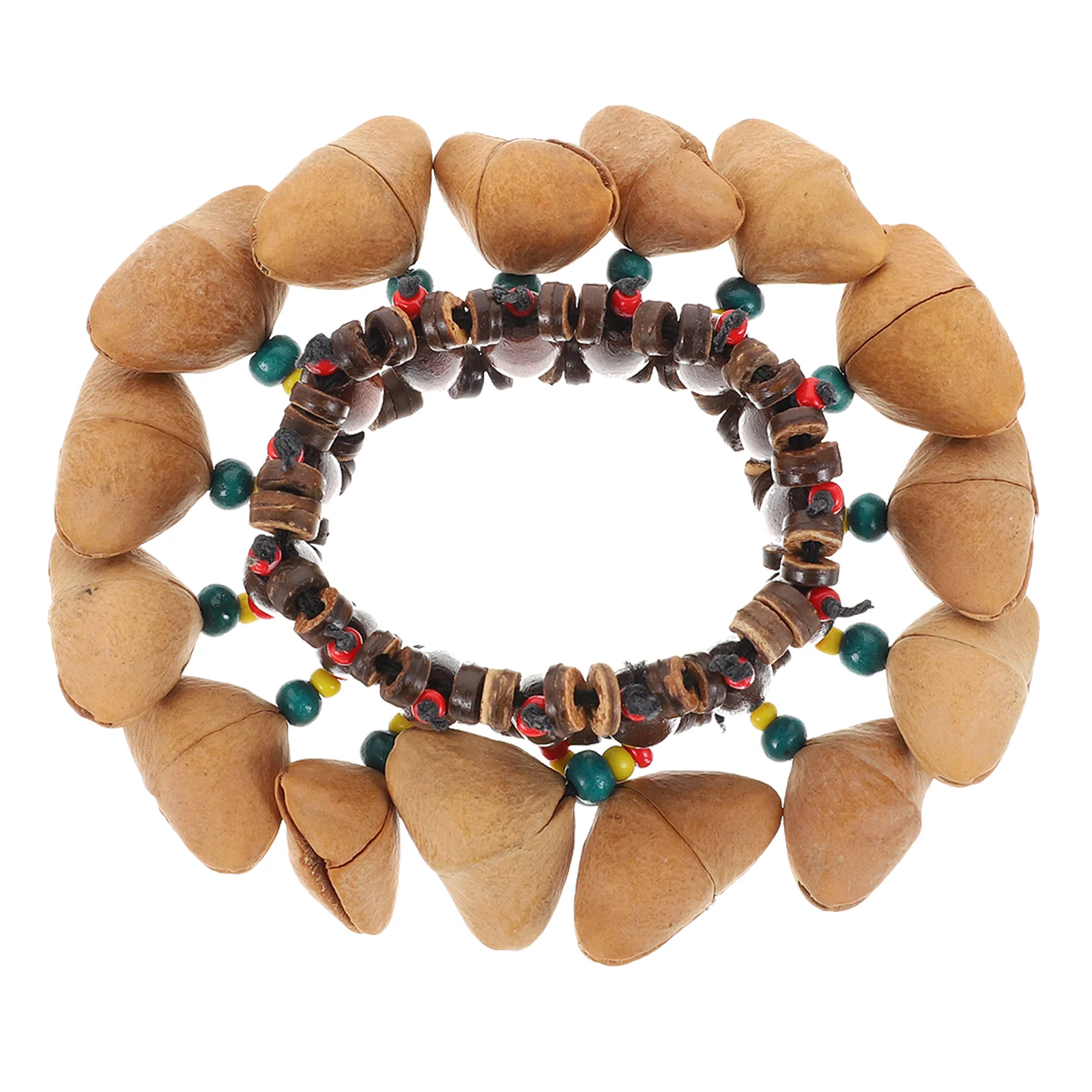 

1pc Nut Shell Handbell African Tribal Style Bangle Percussion Instrument (Assorted Color)