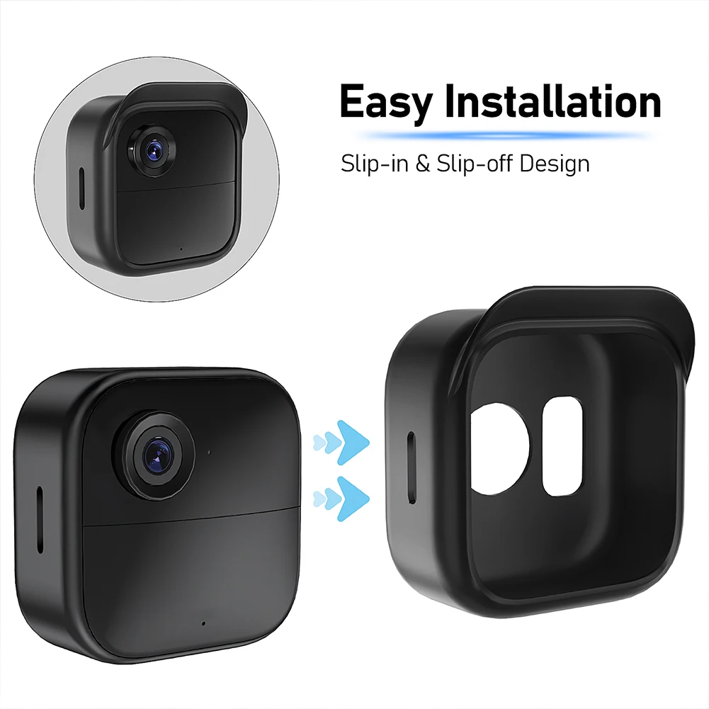 Silikon Schutzhülle Für Blink Mini 2 Kamera - Wasserdichte Abdeckung In Schwarz