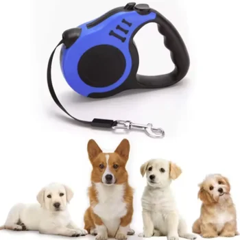 Retractable Dog Leash 3M/5M Durable Nylon Lead for Small Dogs & Cats – Automatic Extendable Walking and Travel Rope 1