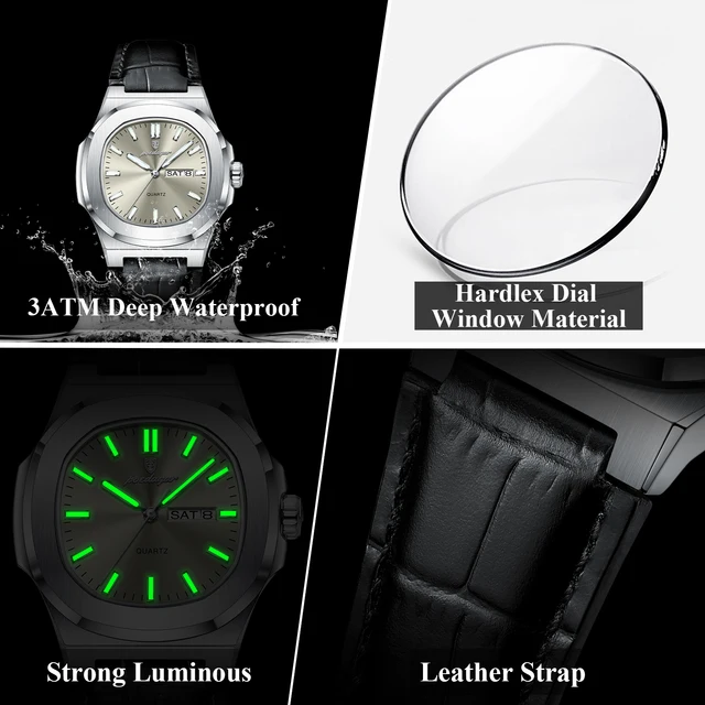 POEDAGAR High Quality Watch For Men Luxury Luminous Waterproof - Image 4