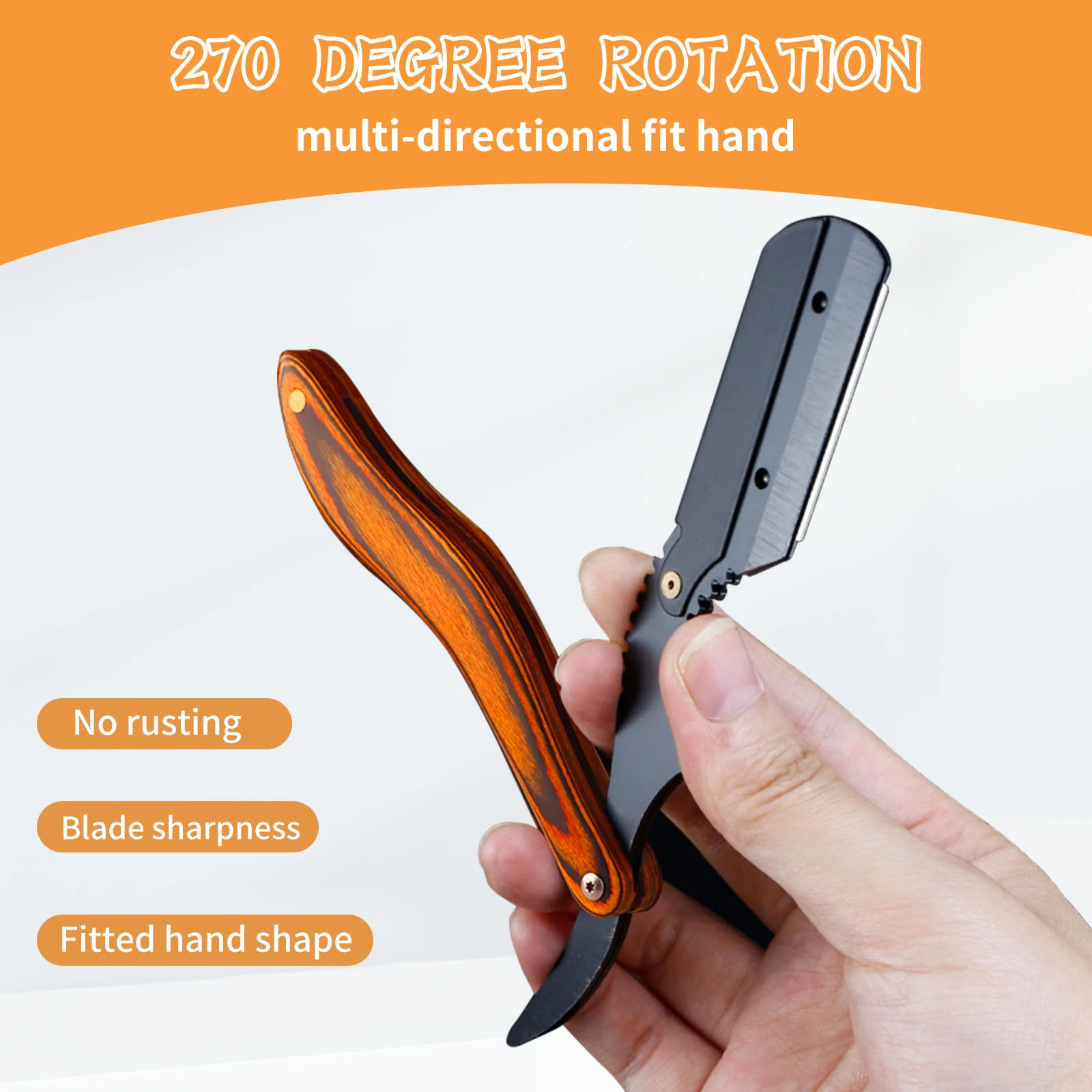 

Sdatter New Style Professional Manual Shaver Straight Edge Stainless Steel Barber Razor Holder Hair Shaving Tools Folding Shavin