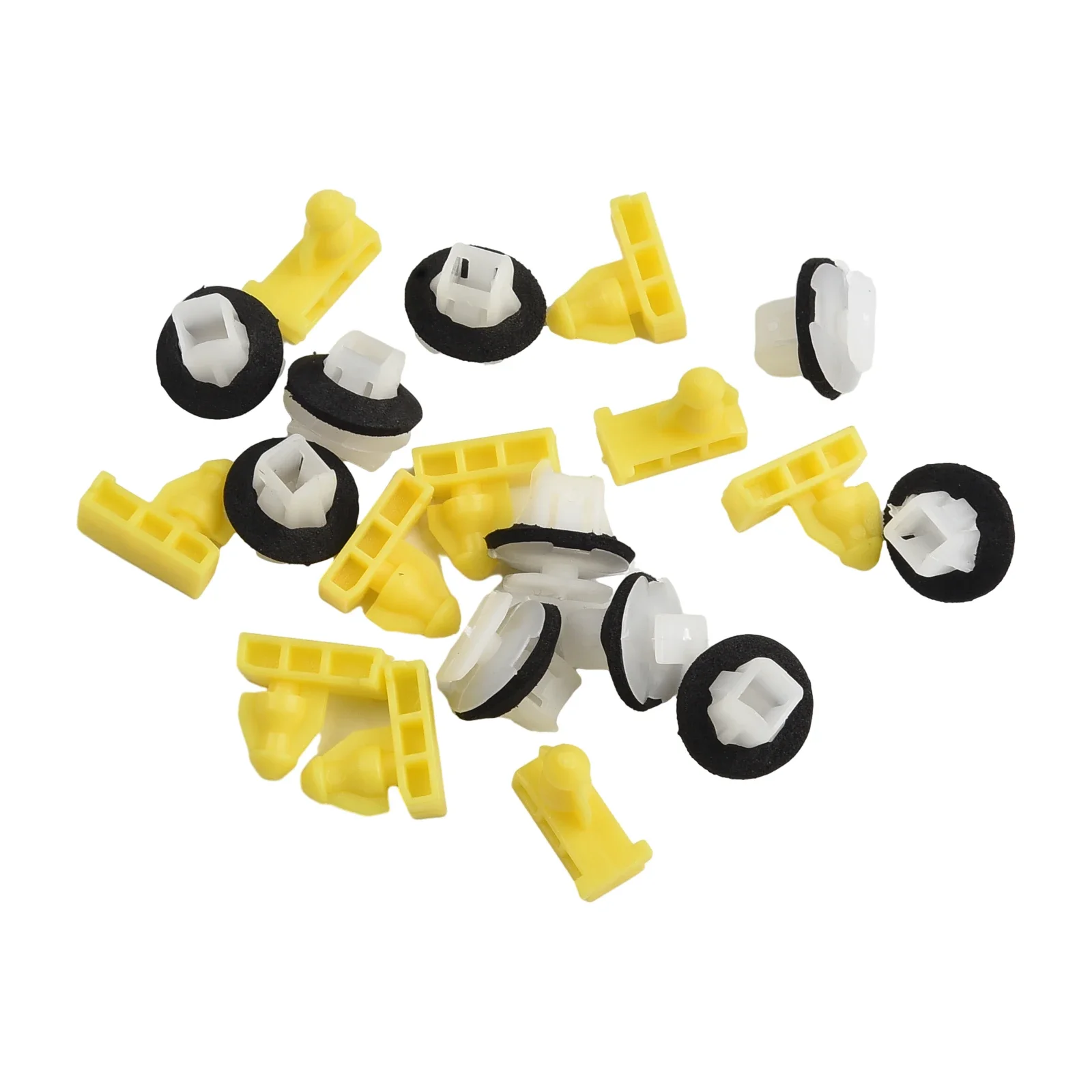 20 Clips De Garniture De Passage De Roue Pour Nissan X-Trail T31, Juke, Murano - Blancs Et Jaunes