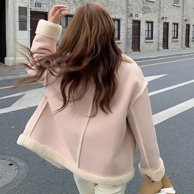 Pink Sherpa Cashmere Jacket