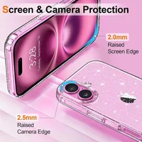 Glitter Clear Phone Case For iPhone 17 Air 16 15 14 13 12 11 Pro Max X XR XS Max 8 7 Plus Women Girls Soft Shockproof Cover 3